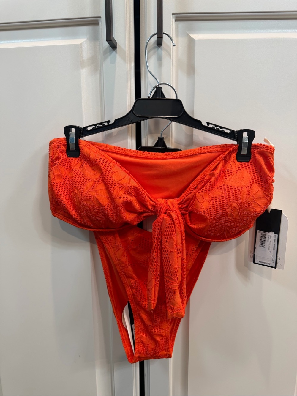 Gianni Bini/Shea Leigh Mills Red Lace Bandeau Bikini Set - Picture 7 of 12